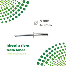 Rivetti a fiore 4/4,8 mm a