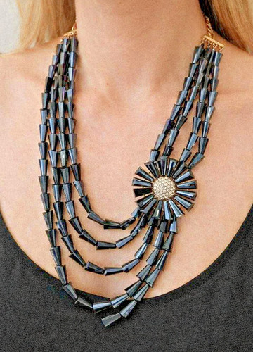Collana collier grigio - collana,