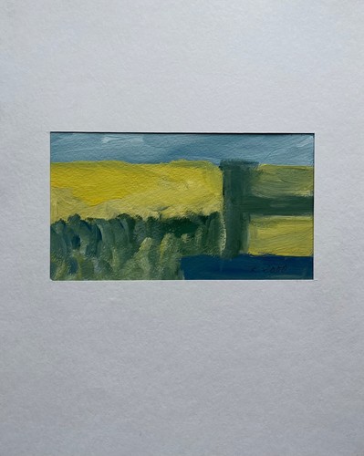 Tempera veduta campo paesaggio