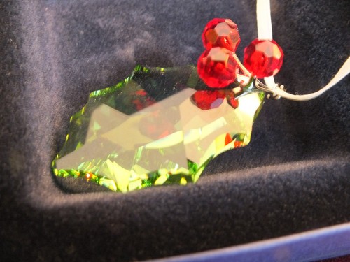Ornamento agrifoglio swarovski - ornamento,
