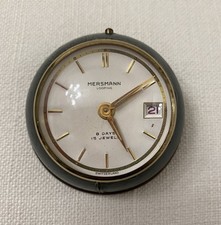 Sveglia da viaggio vintage Mersmann Looping Svizzera 8 giorni 15 gioiello *rara*