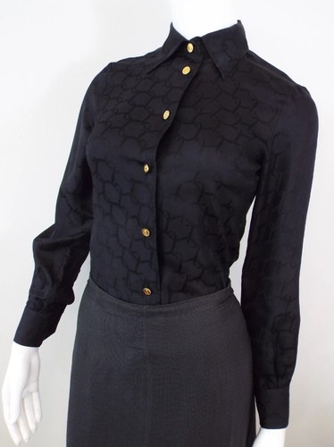Camicia blusa seta nera
