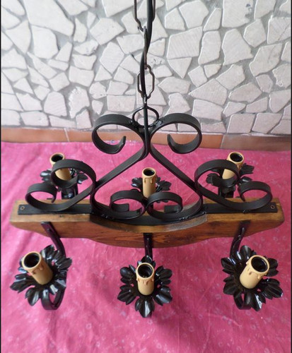 Lampadario rustico ferro - lampadario,