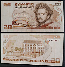 AUSTRIA 1986 banconota da  20 SCHILLING - ZWANZIG SCHILLING - serie T521220J