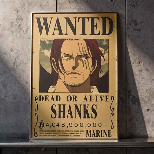 Poster one piece taglia wanted - one,