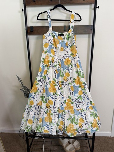Abito midi zara limone - limone, stampa