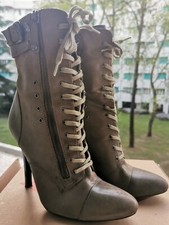 Stivali Guess marroni/grigi con interno leopardato n°39 NUOVI