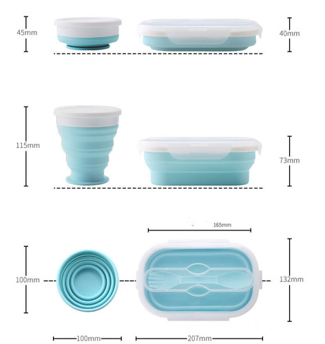 Portable foldable silicone