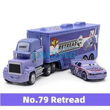 Set 2 auto Disney Pixar n.79 camion rimorchio ricostruito modellino in lega auto ragazzo regalo