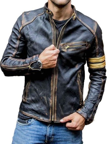 Giacca uomo vera pelle cafe