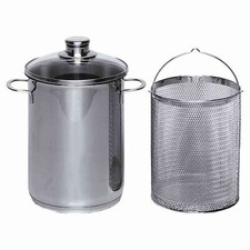 Cuoci Asparagi Pastaiola Acciaio Inox Pentole Pentola con Coperchio O Utilizzo