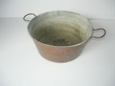 Antica pentola tegame in rame con manici anni '50