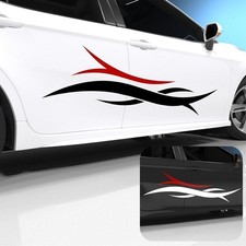 Adesivi Laterali Strisce da Corsa Decorazione 2x Tribale 160x40 CM N13H5C