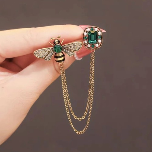 Spilla ape cristallo vintage