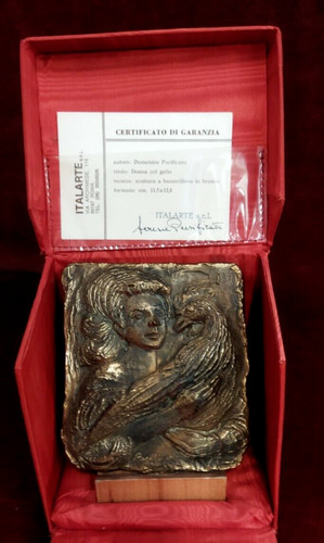 Bassorilievo bronzo donna - bronzo,