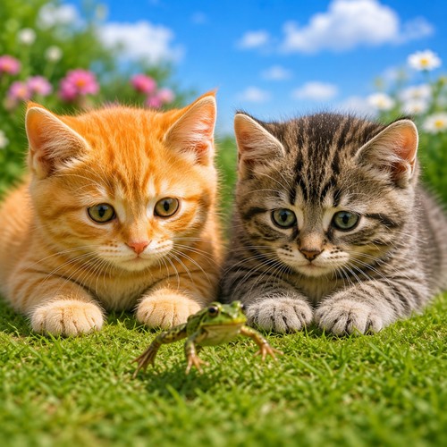 "Gattini che guardano una
