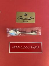 Cucchiaio Caffè Christofle Francia Malmaison 13,5CM Metallo Argentato Nuovo