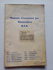 BSA modelli B25 - B44 - A50 - A65 - D14 1968 manuale uso ITALIANO originale