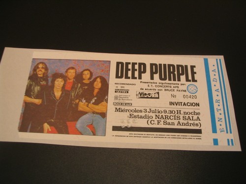 Deep purple ticket invitation - purple,