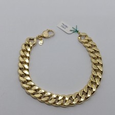 BRACCIALE DA UOMO A MAGLIA GRUMETTA  IN ORO GIALLO 18KT 15,4 GRAMMI (8019)