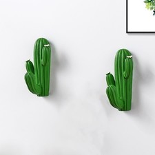 2 pezzi ganci a forma di cactus ganci decorativi creativi ganci decorativi verdi
