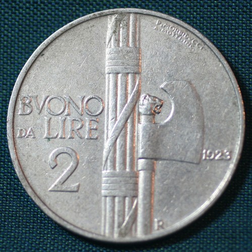 1923 lire fascista - r, regno