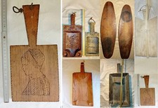 TAGLIERE SARDO ARTIGIANALE IN LEGNO MASSELLO con effige volto di donna e altri