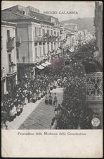 cartolina REGGIO CALABRIA processione della madonna della consolazione