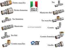 RACCORDI A PRESSARE RACCORDI A PINZARE PER TUBO MULTISTRATO ACQUA 26 OTTONE FIV