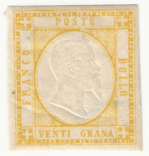 1861 Province Napoletane - 20 grana giallo nuovo con gomma firmato Bottacchi