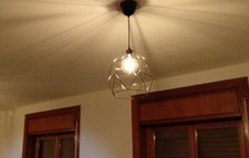 2 lampadari a sospensione ramato industrial retato lampada lampadario gabbia