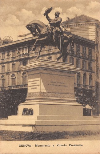 Cartolina genova monumento - genova,