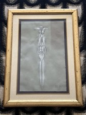 RENATO BROZZI - DISEGNO DAGA CON AQUILE DELL'ANIMALIERE DI D'ANNUNZIO ANNI 20-30