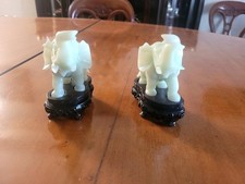 Coppia Elefanti Giada 1950