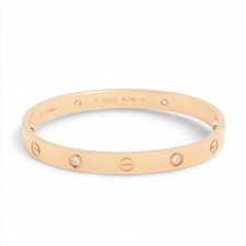 Bracciale Cartier Love mezzo diamante 750(PG) 33,5g 17 con cacciavite