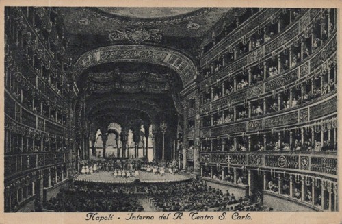Napoli interno del teatro - -,