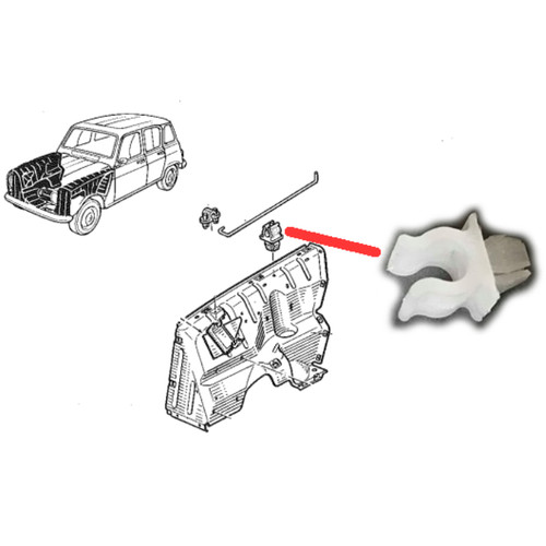 Clip fissaggio asta cofano