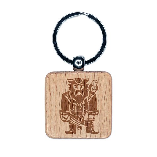 Portachiavi quadrato legno