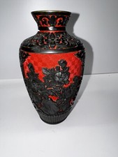 Vaso vintage cinese cinabro