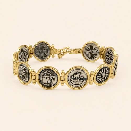 Bracciale con monete greche