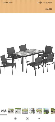 Set tavolo sedie giardino - e,