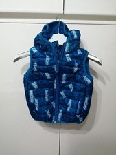 Giubbotto smanicato giacca gilet  bambino  blu tg 9-12  mesi piazza Italia 