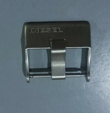 Fibbia per orologio diesel con cinturino pelle mm24  acciaio perfetta come nuova