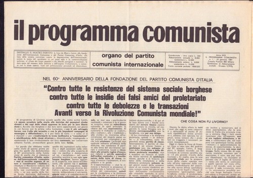 Programma comunista - il,