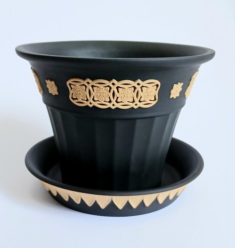Wedgwood jasper black and - jasper, cane