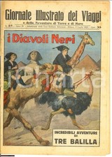 1923 GIORNALE ILLUSTRATO DEI VIAGGI - Diavoli neri - Avventure di tre balilla