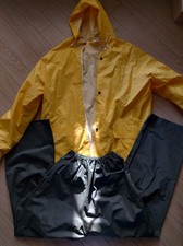 Antipioggia Completo Tuta Impermeabile DiQualità Moto Cappuccio Bottoni Cerniera