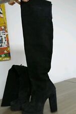 Stivali donna sopra il ginocchio plateau camoscio stivale sexy tacco alto