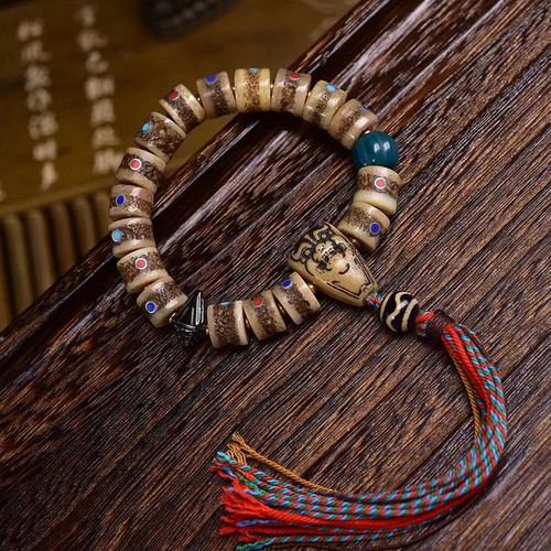 Bracciale perline tibetane - bracciale,