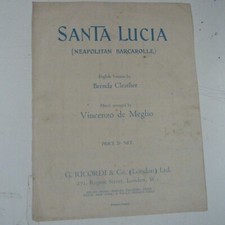 foglio canzone SANTA LUCIA